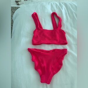 HUNZA G Xandra seersucker bikini ONESIZE